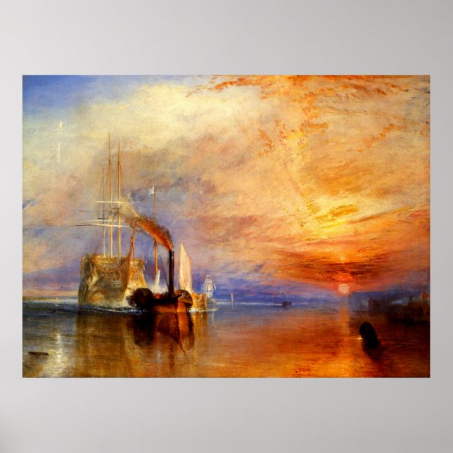 Póster O Temerário de Luta, J. M. W. Turner (Frente)