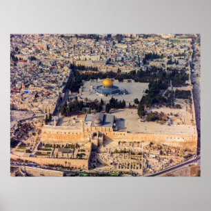 Poster O Temple Mount na cidade velha de Jerusalem