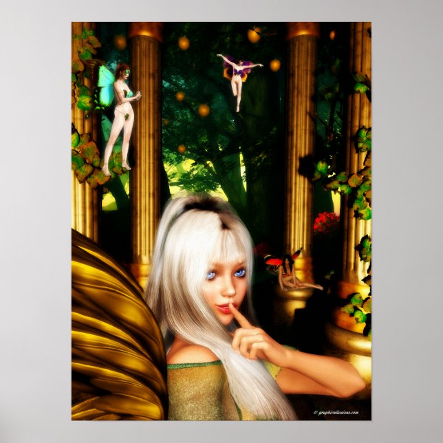 Poster O templo das fadas secretas na floresta (Frente)