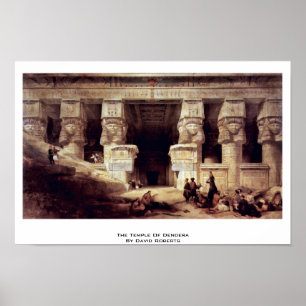 Póster O templo de Dendera por David Roberts