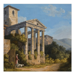 Póster O Templo de Hércules, Pintura Famosa