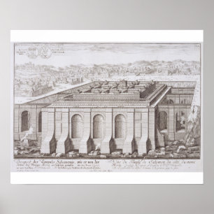 Póster O templo de Solomon, Jerusalem, 'de Entwurf ei
