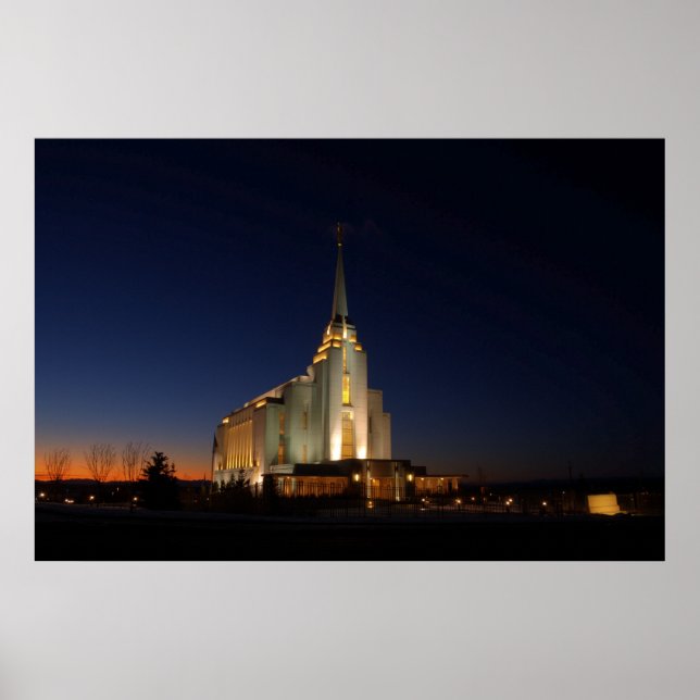 Póster O Templo LDS de Rexburg (Frente)