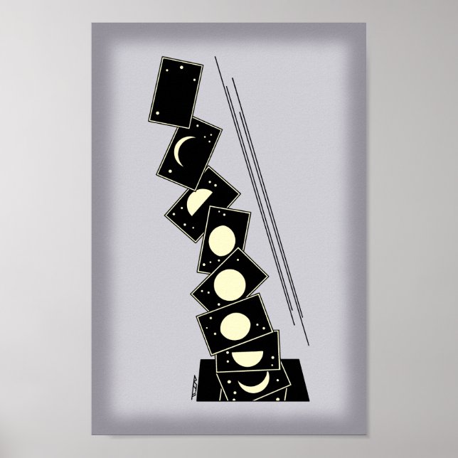 Poster O tempo caindo em um buraco (Frente)