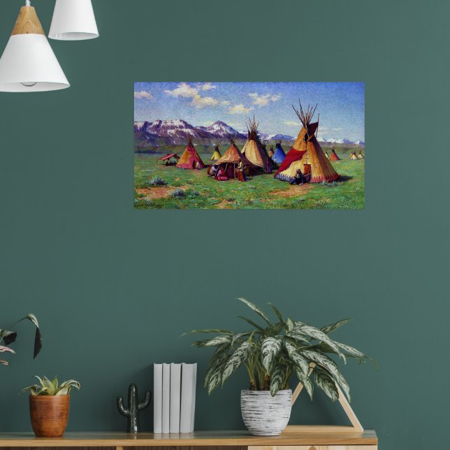 Poster O Tepee da Medicina Joseph Henry Sharp 1903 (Sala de Estar 1)