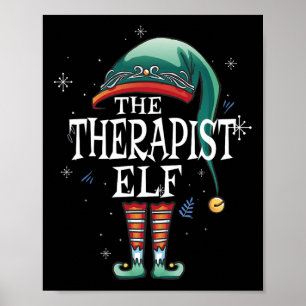 Poster O Terapista Elf Xmas Que Corresponde À Família Elf