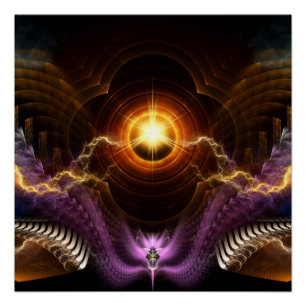 Póster O tesouro da arte frontal noturna - Poster perfeit