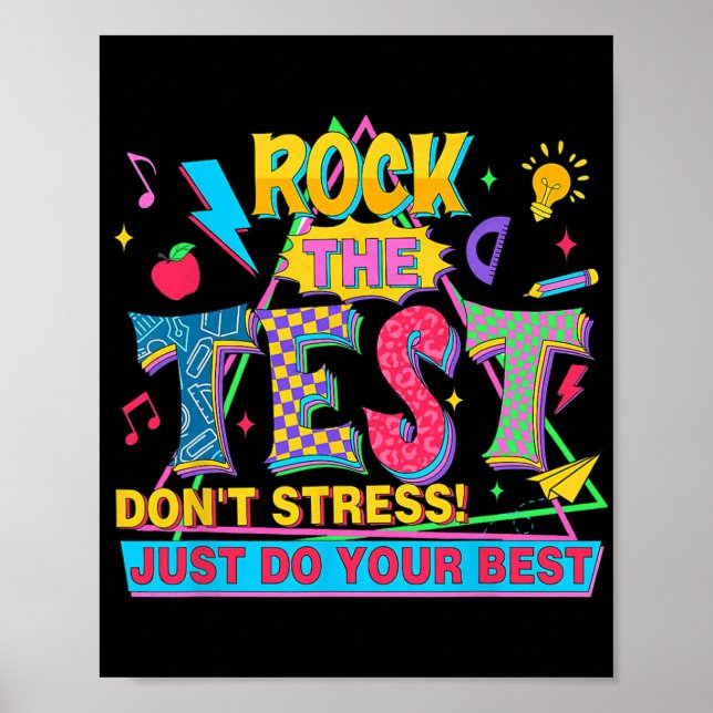 Poster O teste não se estresse apenas faça seu melhor tes (Frente)