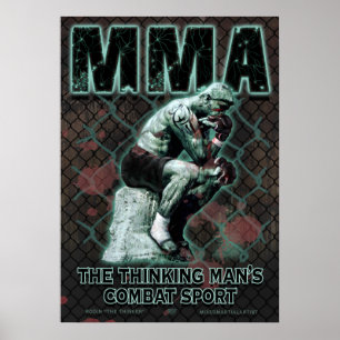 Poster O Thinker MMA Fighter Dk