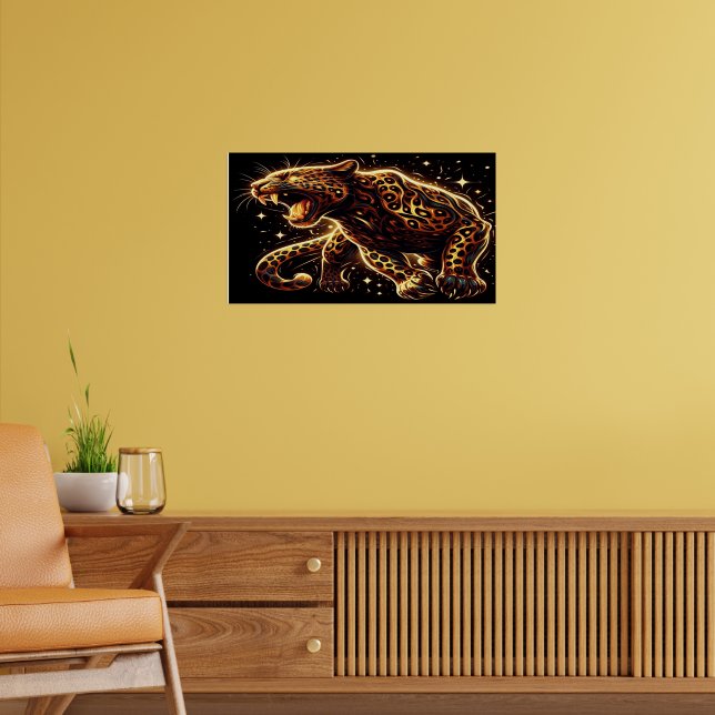 Poster O Tigre Dourado Rosnante (Sala de Estar 2)