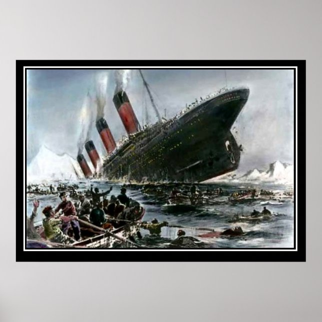 Póster O Titanic Sinking Artist Ver Série Titanic (Frente)