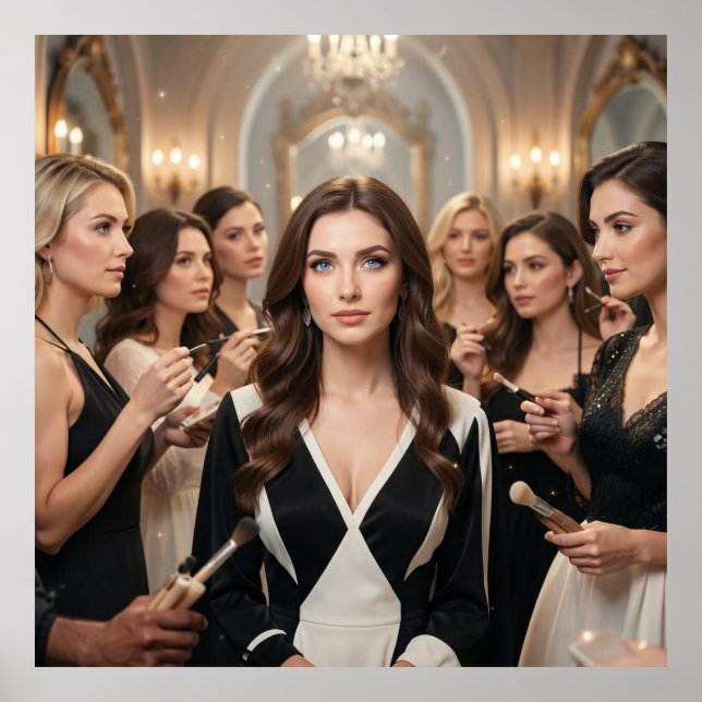 Poster O Toque Coroado de Radiância Feminina (Frente)