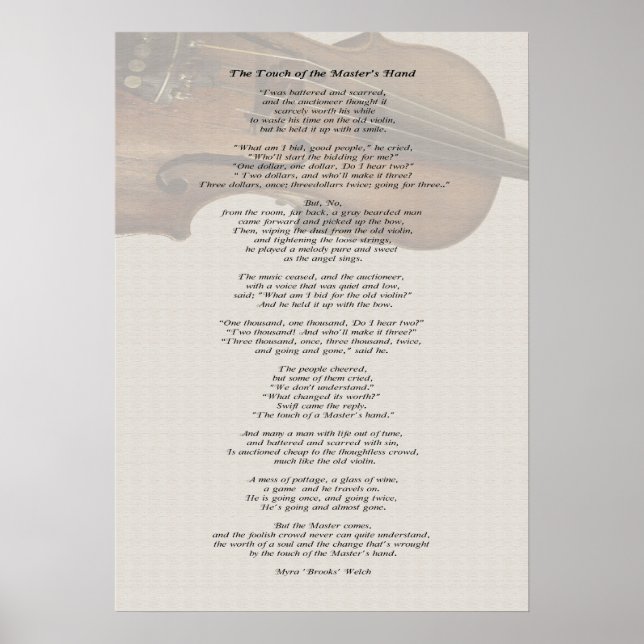 Póster O toque da mão do mestre (Frente)