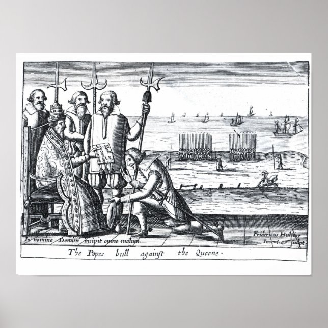 Poster O Touro do Papa contra a Rainha em 1570 (Frente)