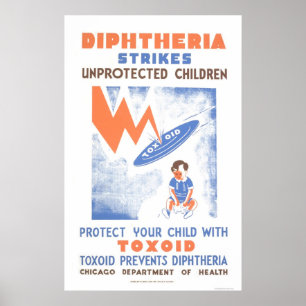 Póster O Toxoid impede Diptheria WPA 1941