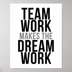 Poster O trabalho da equipe faz o trabalho ideal