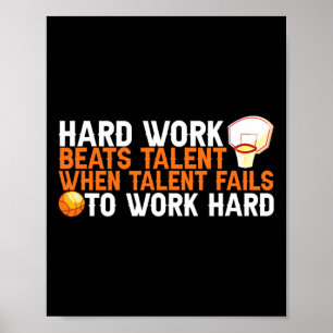 Poster O Trabalho Do duro Supera O Talento Quando O Talen