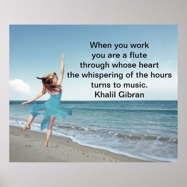 Poster O trabalho é o amor tornado visível (Frente)