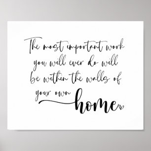 Poster O trabalho mais importante, inspirador