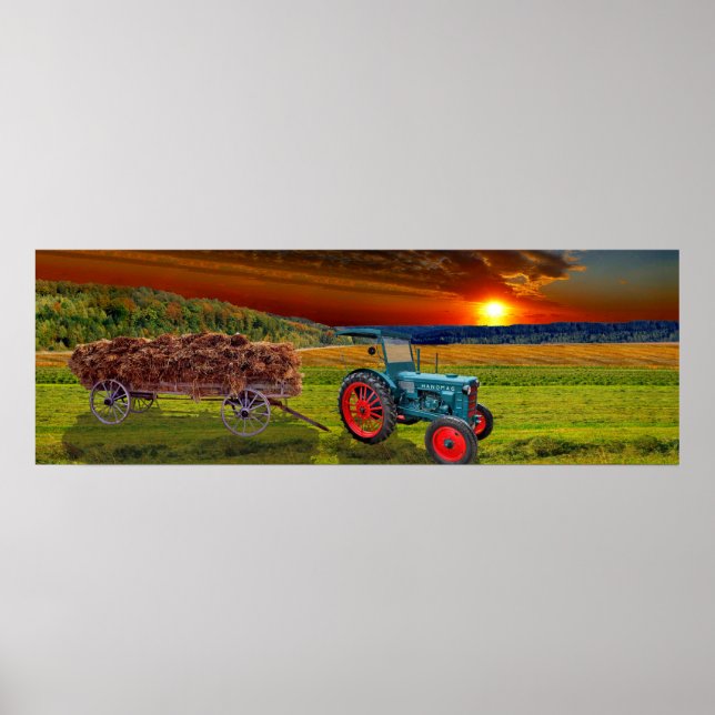 Póster O tractor clássico Hanomag R22 (Frente)