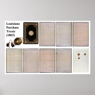 Póster O Tratado ORIGINAL da compra de Louisiana de 1803
