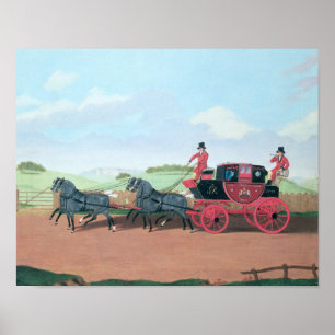 Póster O treinador de Liverpool e de Londres Royal Mail,