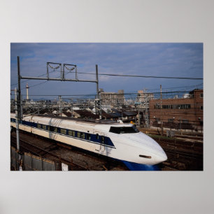 Póster O trem de Shinkansen ou de bala, Kyoto, Japão
