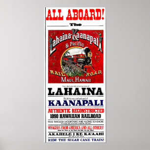 Póster O trem do cana-de-açúcar com locomotivas de