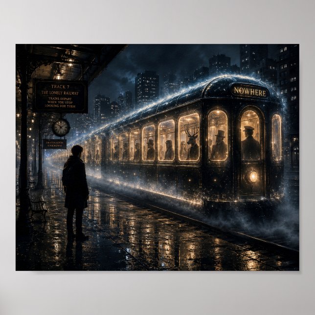 Poster O Trem que Só Aparece para os Solitários (Frente)