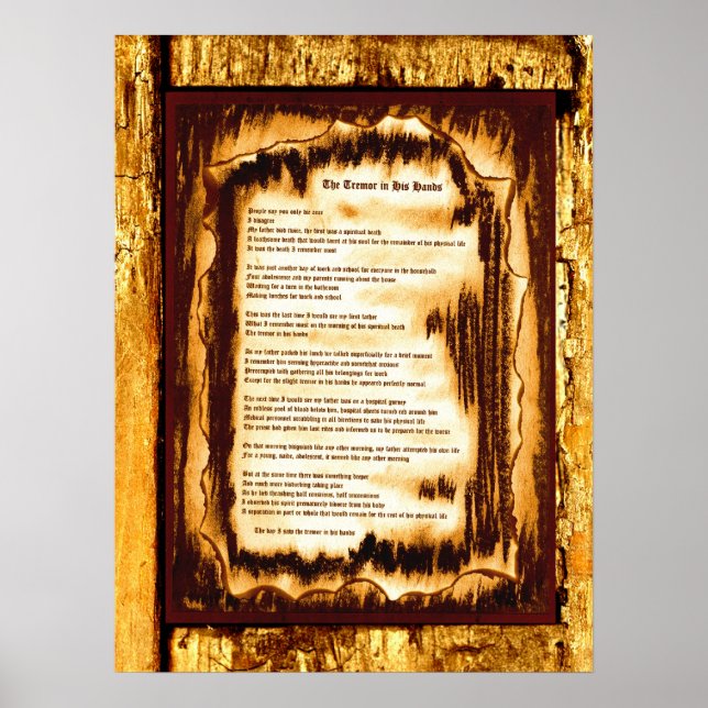 Poster O Tremor Em Suas Mãos (Frente)