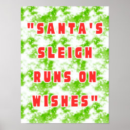 Poster O Trenó do Papai Noel Funciona com Desejos