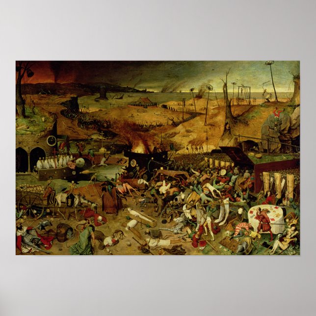 Póster O triunfo da morte, c.1562 (óleo no painel) (Frente)