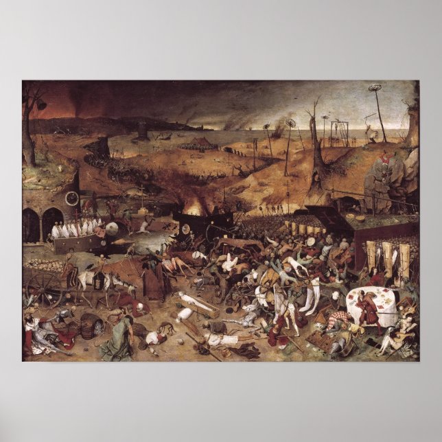 Póster O triunfo da morte de Peter Bruegel (Frente)