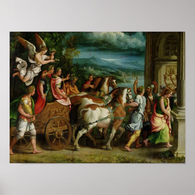 Póster O triunfo de Titus e Vespasiano, c.1537 (Frente)