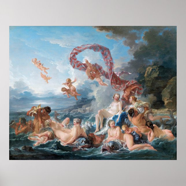 Poster O Triunfo de Vênus de Francois Boucher (1740) (Frente)