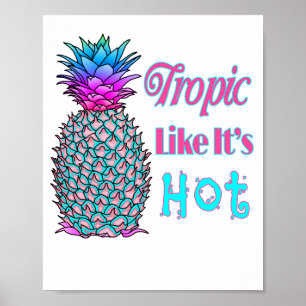 Poster O trópico gosta de seu abacaxi litoral quente