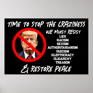 Poster O Trump Deve Ir   Tempo para restaurar a paz