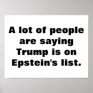 Poster O Trump está na lista de Epstein? Cartaz