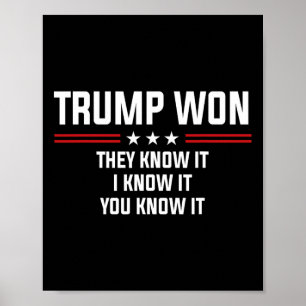 Poster O Trump Ganhou Que Sabem Eu Sei Que Sabem Derrame
