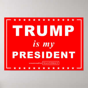 Póster O TRUNFO é meu PRESIDENTE (vermelho)