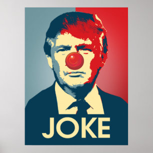 Póster O trunfo é uma piada - propaganda do Anti-Trunfo
