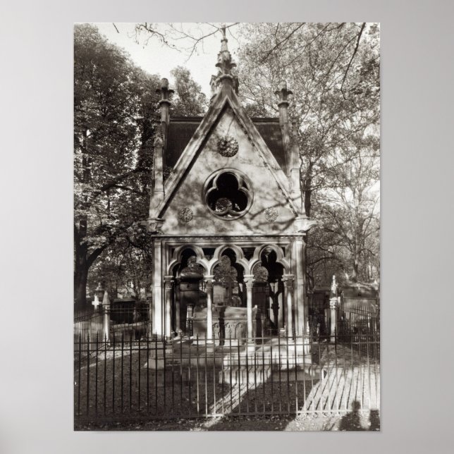 Póster O Túmulo de Abelard e Heloise, construído em 1817 (Frente)