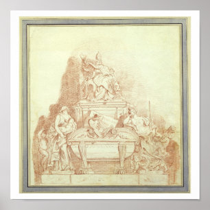 Poster O túmulo do papa Urbano VIII (1568-1644) por