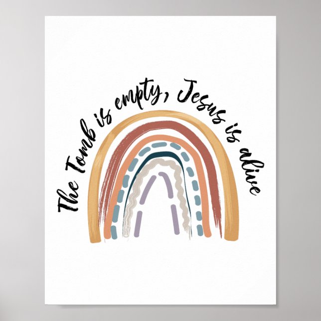 Poster O Túmulo Está Vazio Jesus Está Vivo Ele Está Risad (Frente)