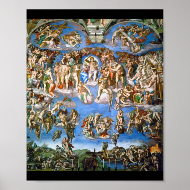 Poster O Último Acórdão, Michelangelo, 1536-1541 (Frente)