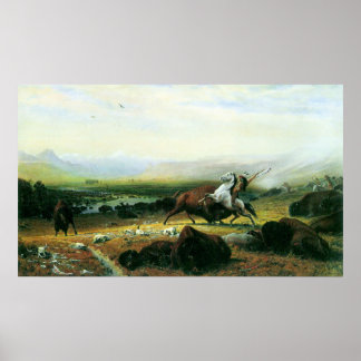 Póster O último Buffalo de Bierstadt