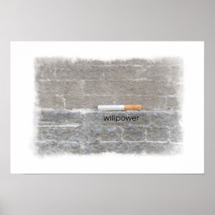 Poster O último cigarro parado fumando a força de vonta