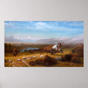 Póster O último do búfalo por Albert Bierstadt