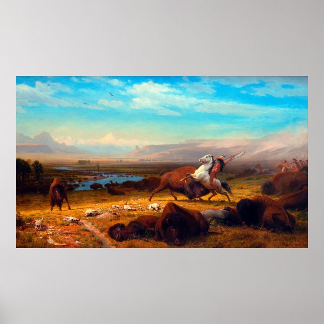 Poster O Último dos Búfalos Albert Bierstadt 1888 (Frente)