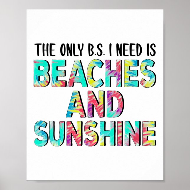 Poster O Único Bs Que Preciso É De Praias E Sol. (Frente)